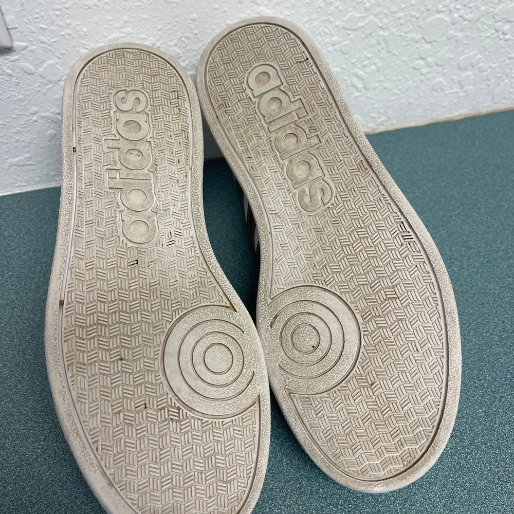 Adidas Neo Comfort Footbed Striped Sneakers Women’s 6 White - Picture 10 of 11